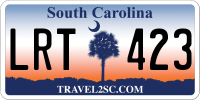 SC license plate LRT423