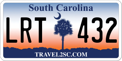 SC license plate LRT432