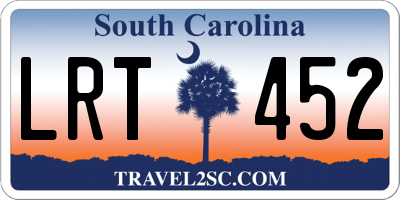 SC license plate LRT452