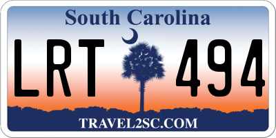 SC license plate LRT494