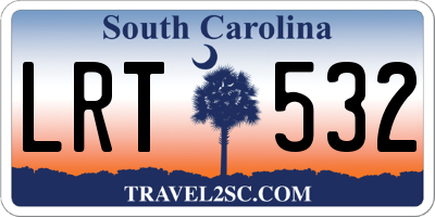 SC license plate LRT532