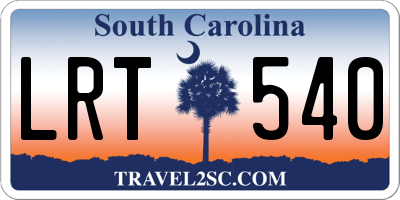 SC license plate LRT540
