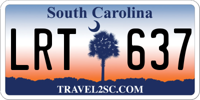 SC license plate LRT637