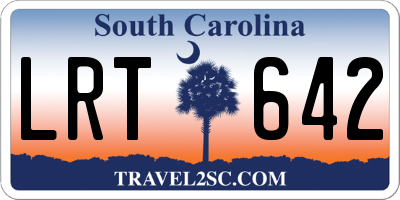 SC license plate LRT642