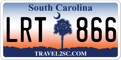 SC license plate LRT866