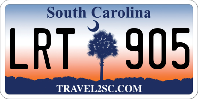 SC license plate LRT905