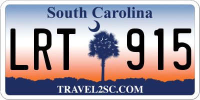 SC license plate LRT915