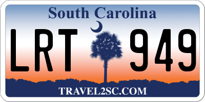 SC license plate LRT949