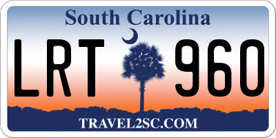 SC license plate LRT960