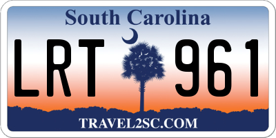 SC license plate LRT961