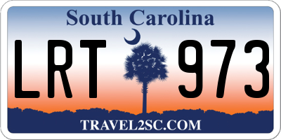 SC license plate LRT973