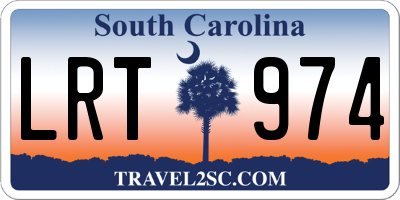 SC license plate LRT974