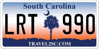 SC license plate LRT990