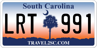 SC license plate LRT991