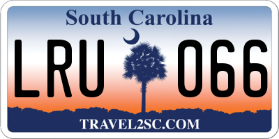 SC license plate LRU066