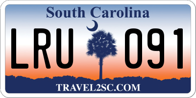 SC license plate LRU091