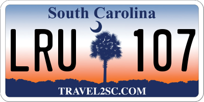 SC license plate LRU107