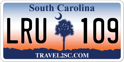 SC license plate LRU109