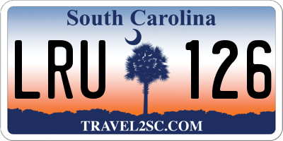 SC license plate LRU126