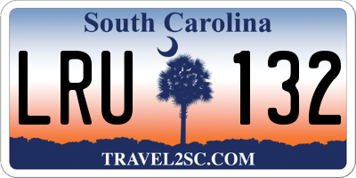 SC license plate LRU132