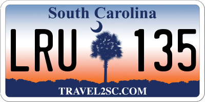 SC license plate LRU135