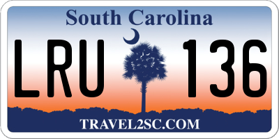 SC license plate LRU136