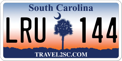 SC license plate LRU144