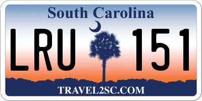 SC license plate LRU151