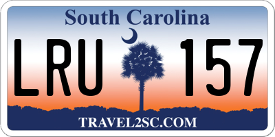 SC license plate LRU157