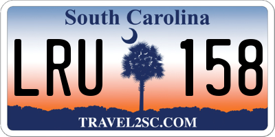 SC license plate LRU158