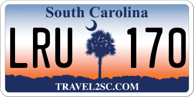 SC license plate LRU170