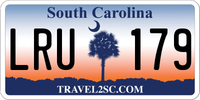 SC license plate LRU179