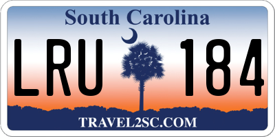 SC license plate LRU184