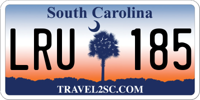 SC license plate LRU185