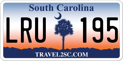 SC license plate LRU195