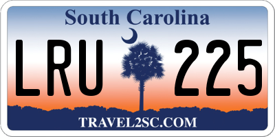 SC license plate LRU225
