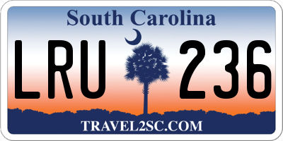 SC license plate LRU236