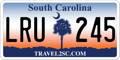 SC license plate LRU245