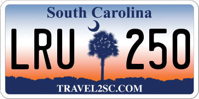 SC license plate LRU250