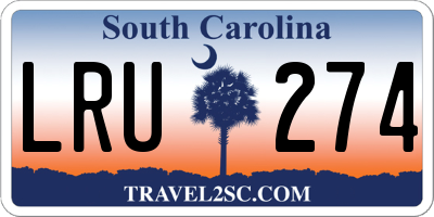 SC license plate LRU274