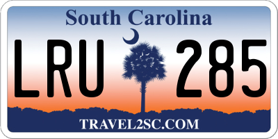 SC license plate LRU285