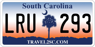 SC license plate LRU293