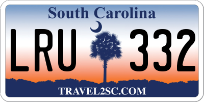 SC license plate LRU332
