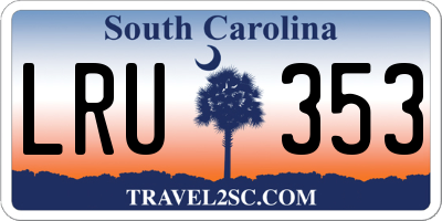 SC license plate LRU353