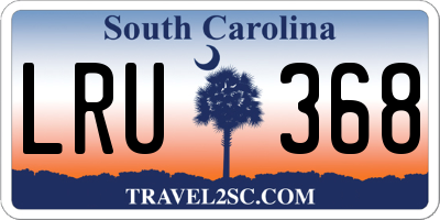 SC license plate LRU368