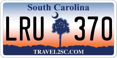 SC license plate LRU370