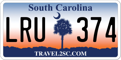 SC license plate LRU374