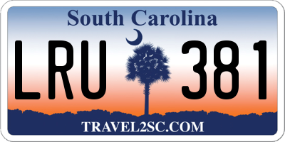 SC license plate LRU381