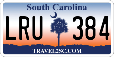 SC license plate LRU384