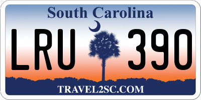 SC license plate LRU390